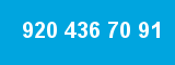 920 436 70 91